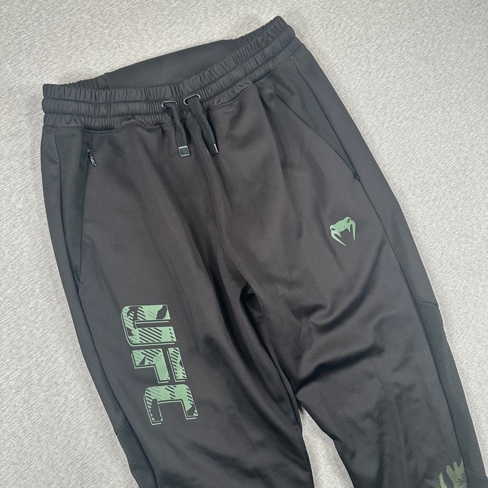 Venum UFC Jogger Pants Mens L Black Green Authentic Fight Week Training
